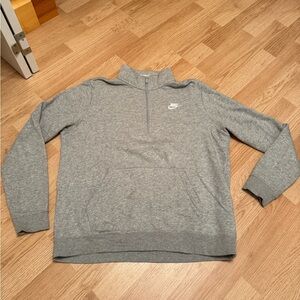 Nike Light Gray Half Zip Sweatshirt